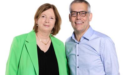 Gemeenteraadsleden Katelijne Dedeurwaerder en Zeger Debyser